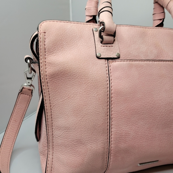 Rebecca Minkoff Medium Bree Leather Satchel Pink - Picture 9 of 16
